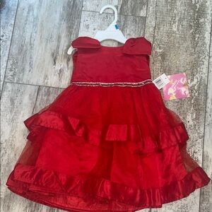 Red Layered Tulle Dress